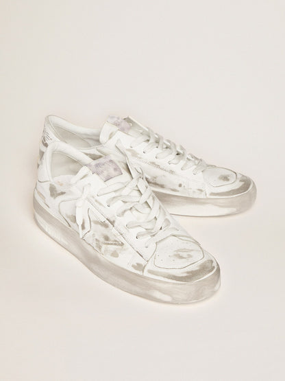 Golden Goose Stardan in white leather with white leather star and heel tab