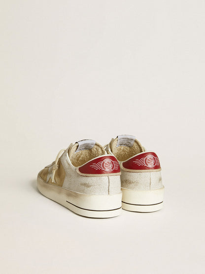 Golden Goose Men's Stardan in nubuck and crackle leather with silver metallic leather star