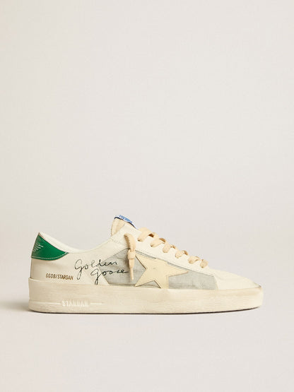 Golden Goose Stardan in white nappa leather with cream-colored leather star