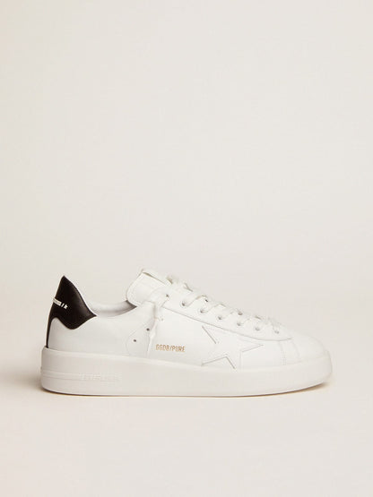 Golden Goose Men's Purestar with leather star and black leather heel tab