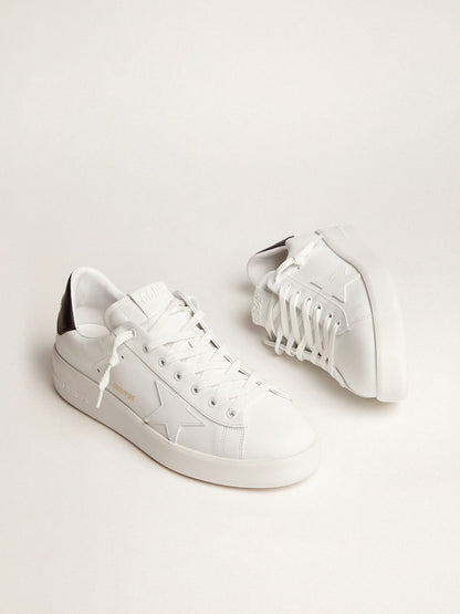 Golden Goose Men's Purestar with leather star and black leather heel tab