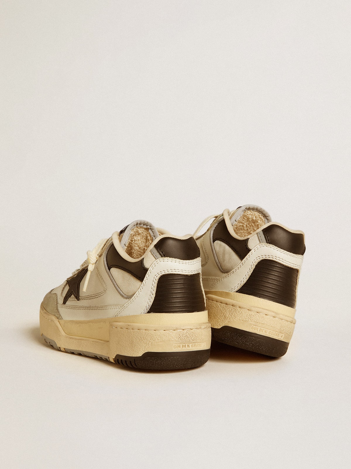 Golden Goose Men’s Forty2 with black star and black leather heel tab