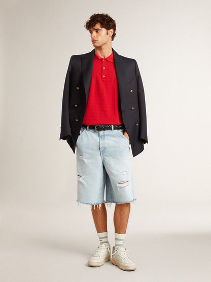 Golden Goose Men’s Forty2 with grey star and white leather heel tab