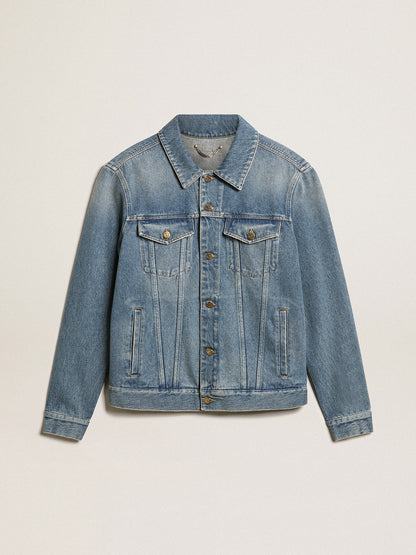Golden Goose Men's denim jacket with medium wash