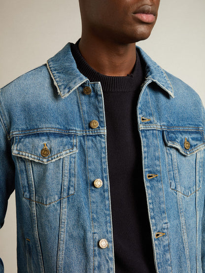 Golden Goose Men's denim jacket with medium wash