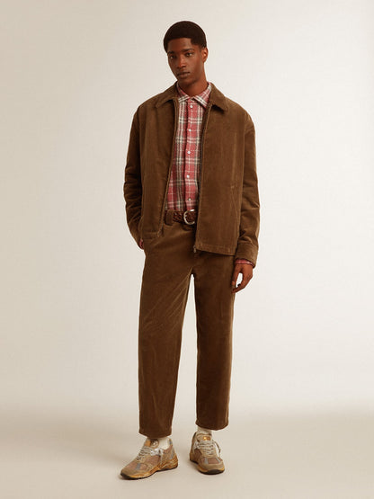 Golden Goose Men's olive-green corduroy jacket