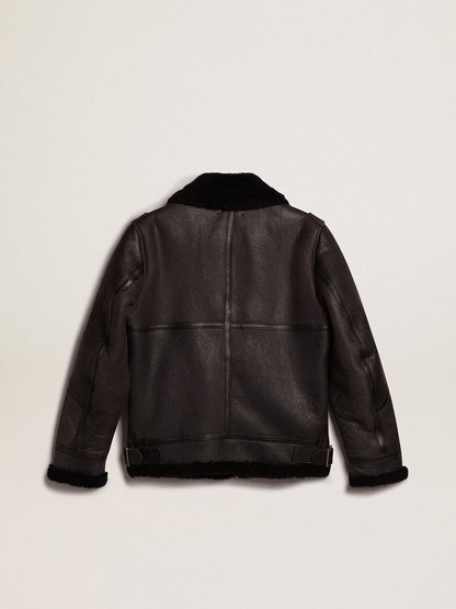 Golden Goose Black sheepskin jacket