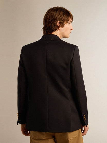 Golden Goose Men's double-breasted blazer in dark blue
