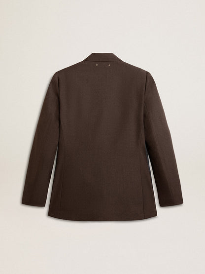 Golden Goose Men's tailored jacket in anthracite gray virgin wool