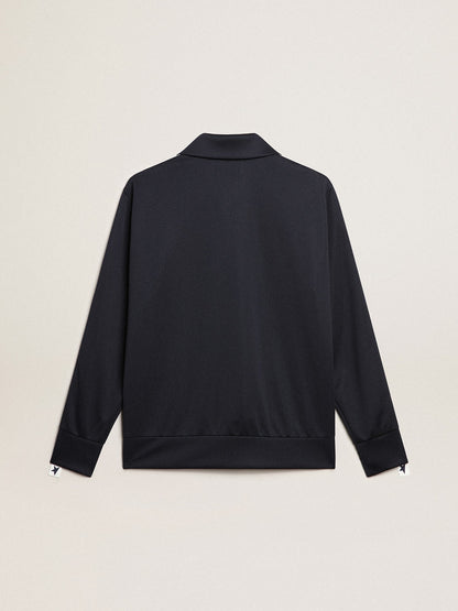 Golden Goose Dark blue sweatshirt with white strip and contrasting blue stars