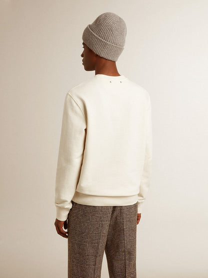 Golden Goose Men's cotton crew-neck sweatshirt with embroidered lettering
