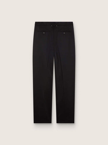 Golden Goose Men's pants in black cool wool with satin side stripe