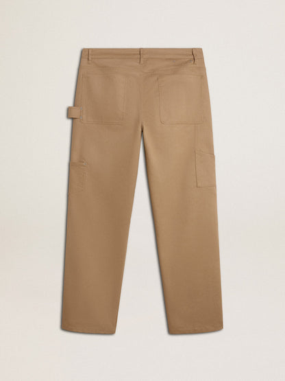 Golden Goose Men's beige pants with patches