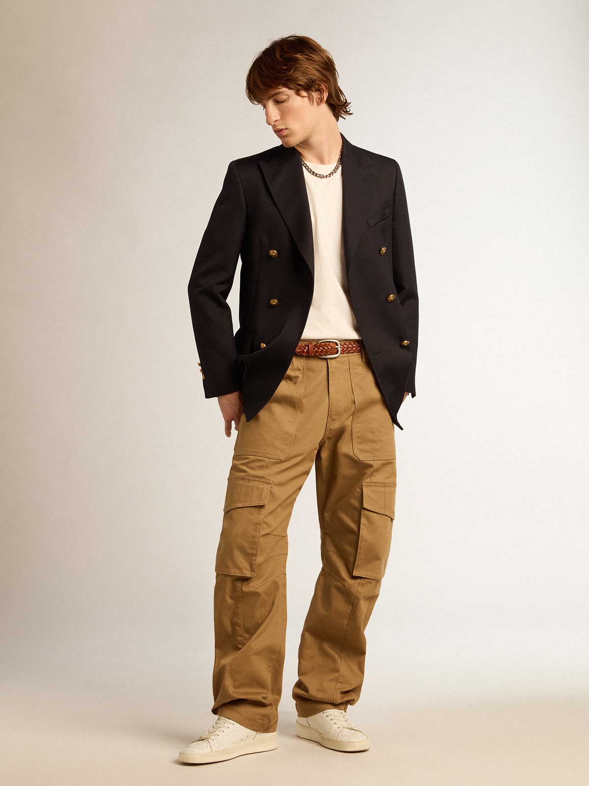 Golden Goose Beige khaki cargo pants