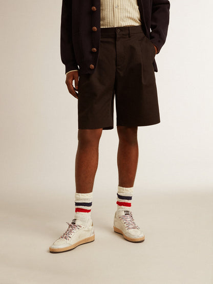 Golden Goose Men's Bermuda shorts in black cotton
