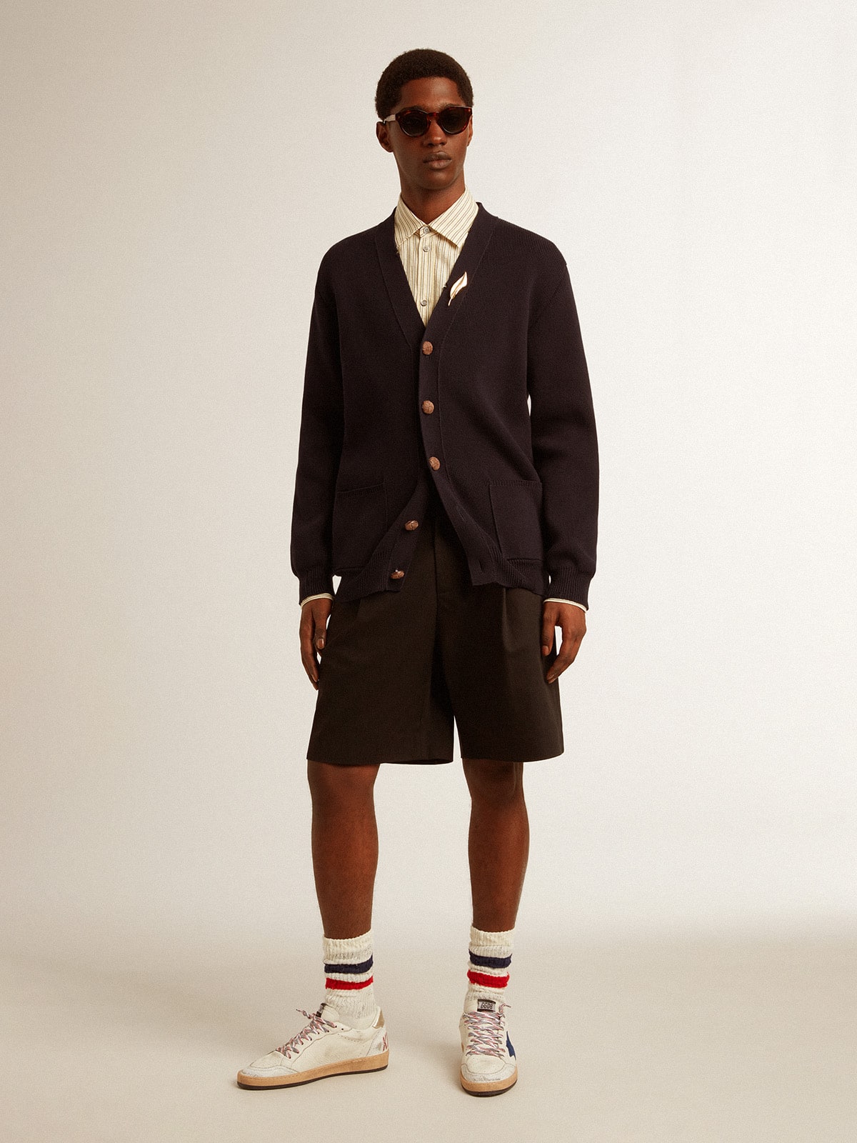 Golden Goose Men's Bermuda shorts in black cotton