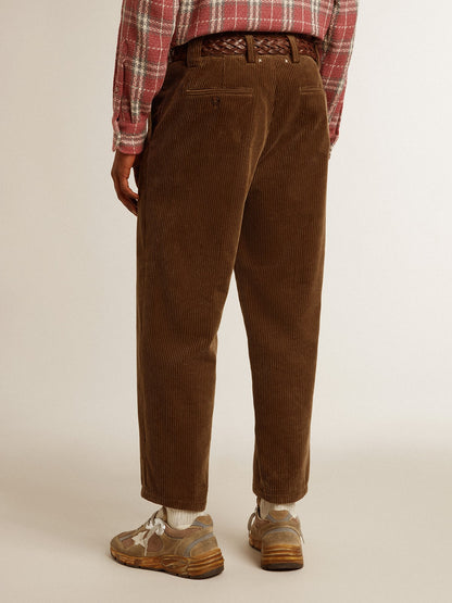 Golden Goose Men's dark olive corduroy pants
