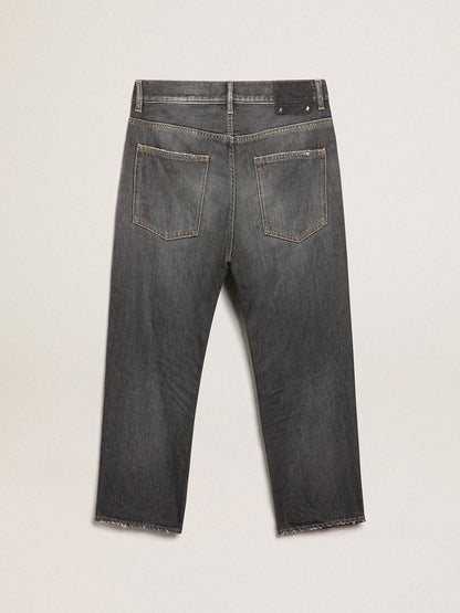 Golden Goose Men’s stonewashed-effect black jeans