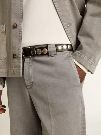 Golden Goose Gray-colored cotton chino pants