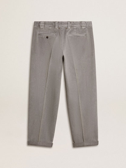 Golden Goose Gray-colored cotton chino pants