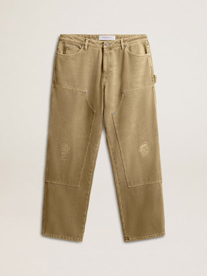 Golden Goose Men's distressed-effect cotton pants