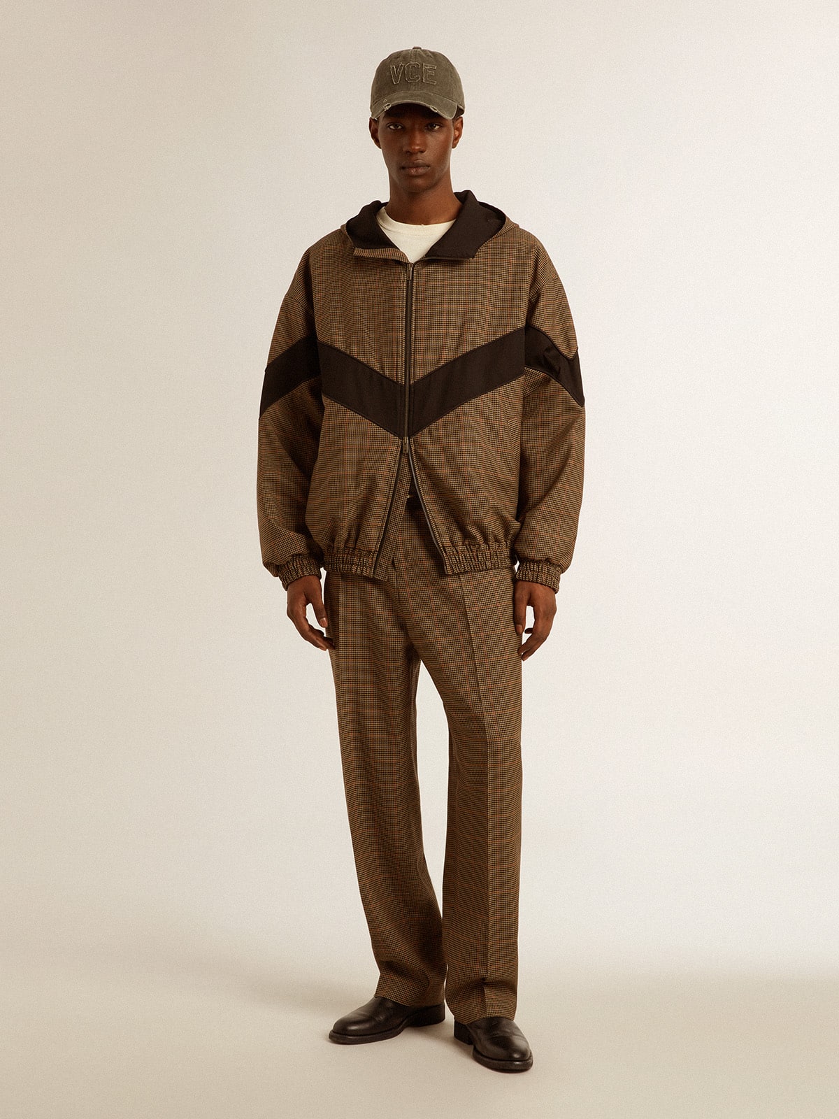 Golden Goose Men's pants in three-colored houndstooth