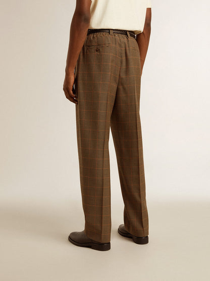 Golden Goose Men's pants in three-colored houndstooth