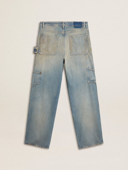 Golden Goose Men's distressed sand-washed jeans