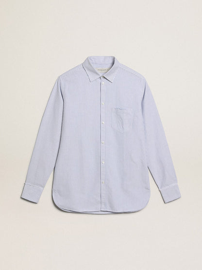 Golden Goose Men's shirt with narrow stripes