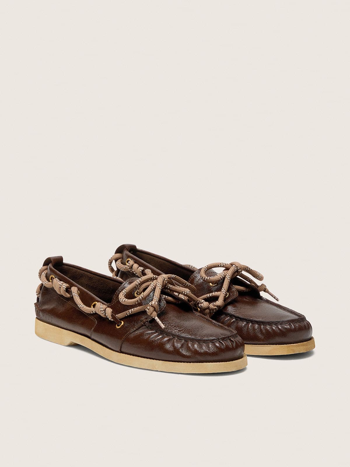 Golden Goose Men's Cruise loafer in glossy dark brown leather