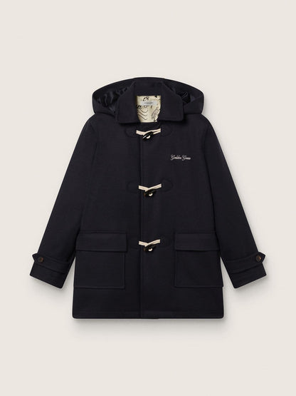 Golden Goose Boys’ dark blue hooded duffle coat