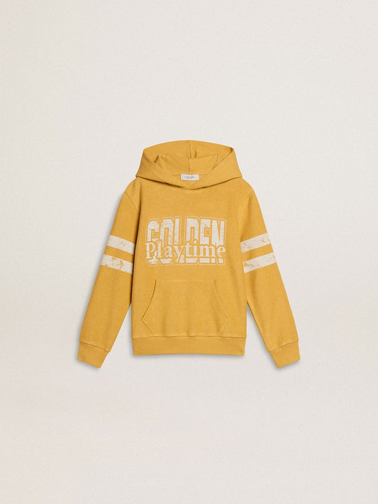 Golden Goose Kids’ yellow sweatshirt with vintage print