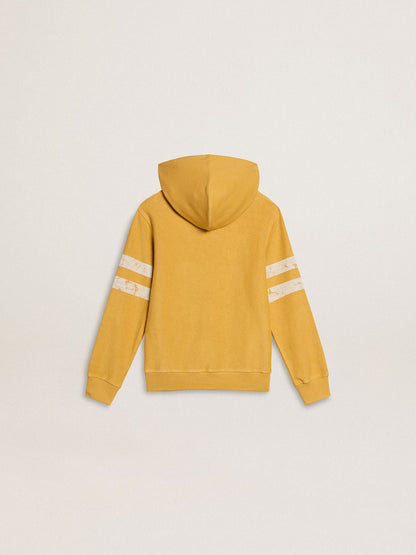 Golden Goose Kids’ yellow sweatshirt with vintage print