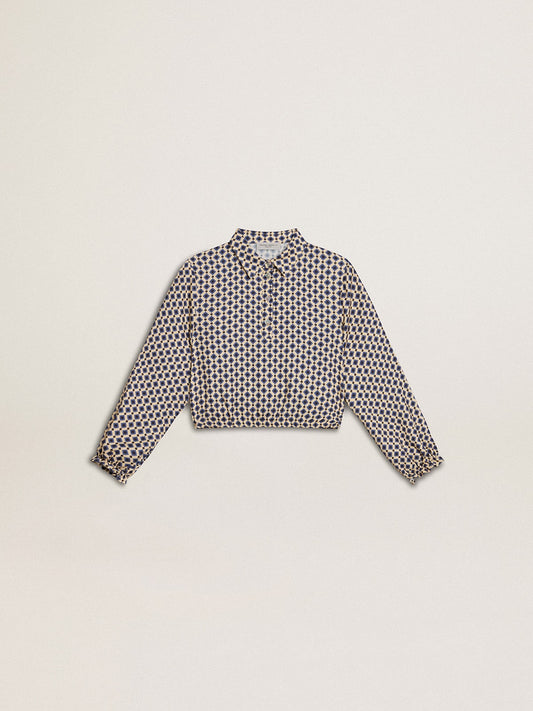 Golden Goose Girls' polo shirt with geometric print