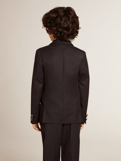 Golden Goose Boys' dark blue double-breasted blazer