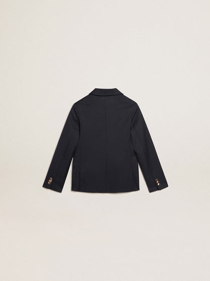 Golden Goose Boys’ dark blue double-breasted buttoned blazer