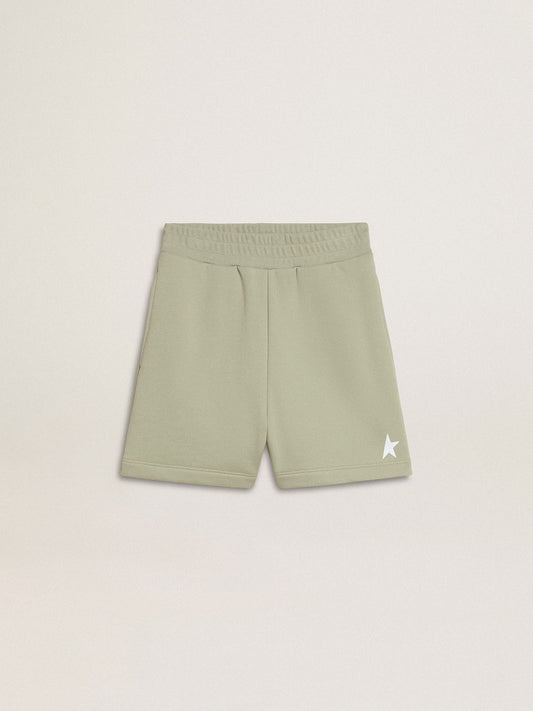 Golden Goose Light green shorts with white star