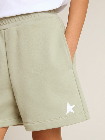 Golden Goose Light green shorts with white star