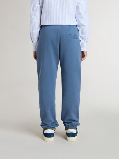 Golden Goose Kids’ blue joggers with embroidery