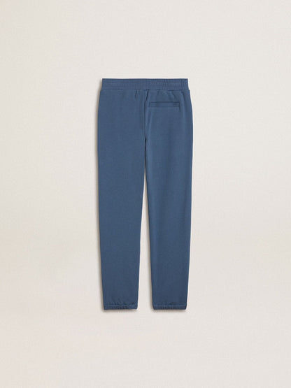 Golden Goose Kids’ blue joggers with embroidery