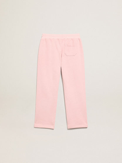 Golden Goose Pink joggers with glitter star on the front