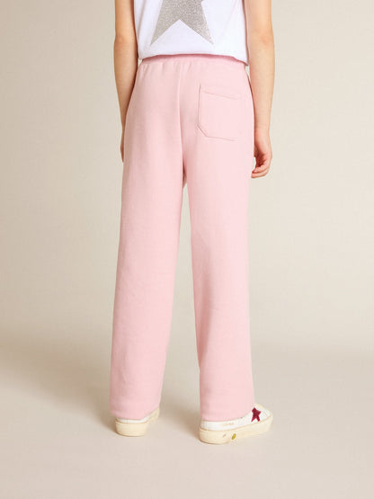 Golden Goose Pink joggers with glitter star on the front
