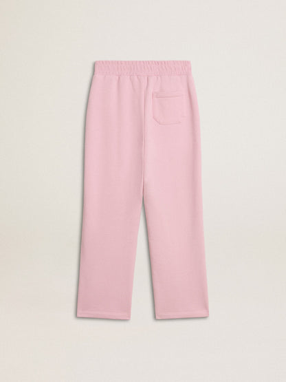 Golden Goose Pink joggers with glitter star on the front