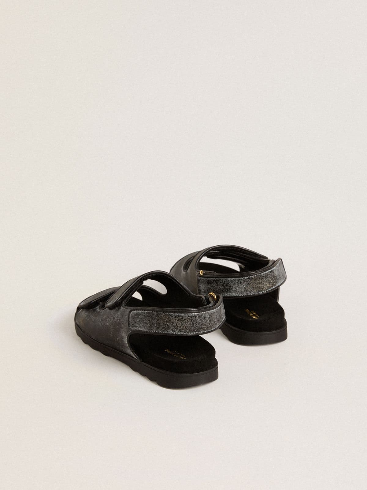 Golden Goose Noa Junior sandals in distressed black leather