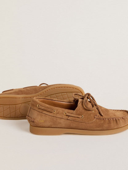 Golden Goose Junior Cruise loafer in light brown suede