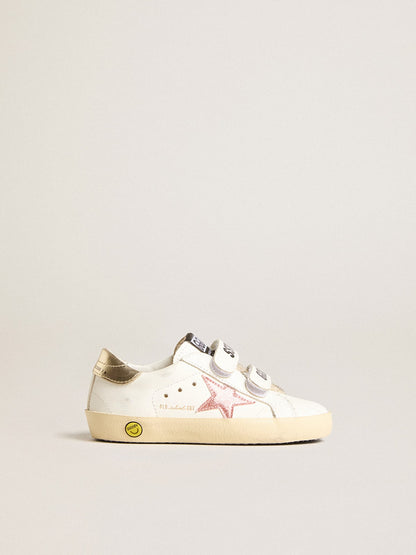 Golden Goose Junior Old School with metallic peach leather star
