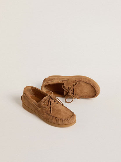 Golden Goose Young Cruise loafer in light brown suede