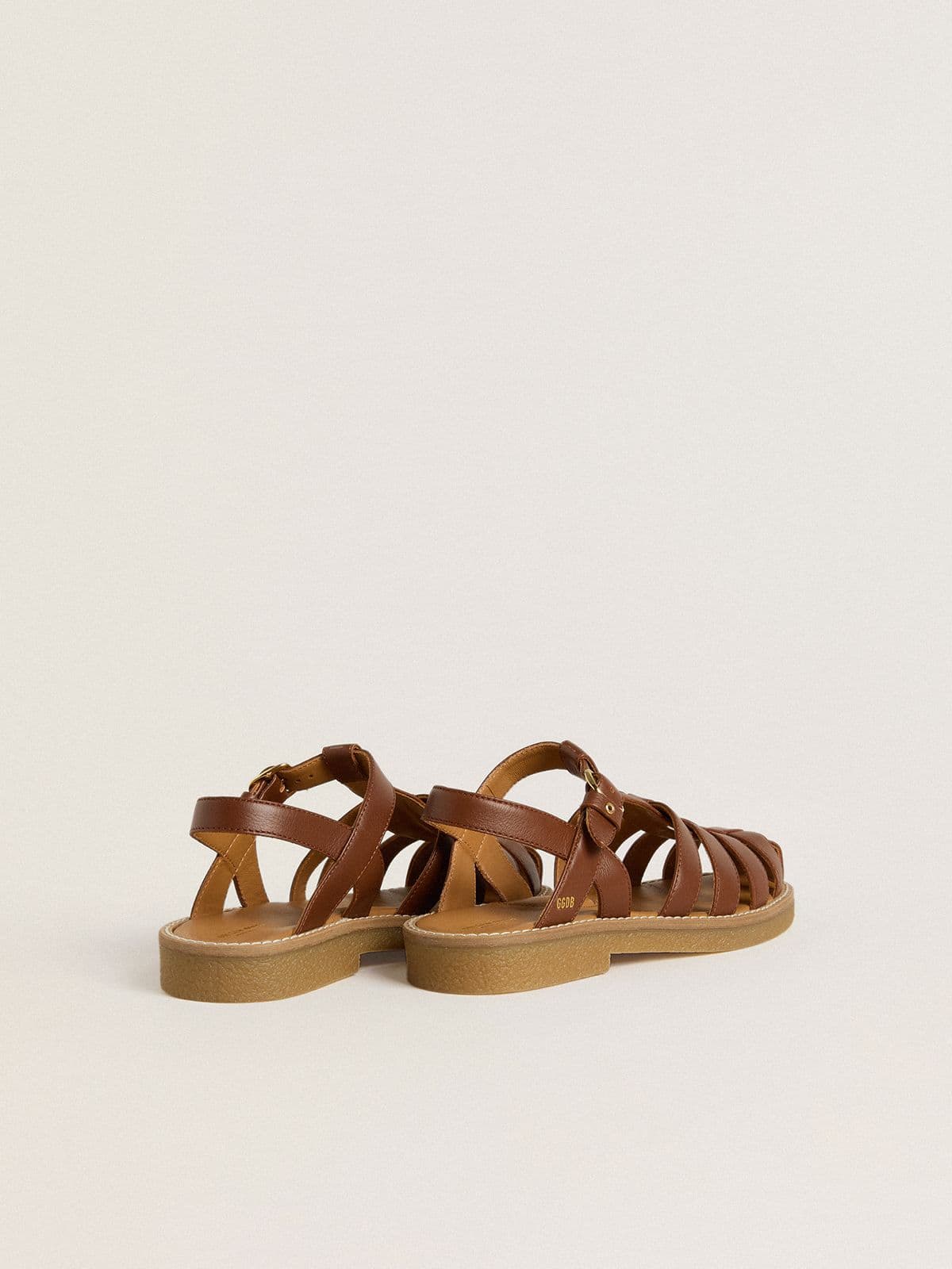 Golden Goose Maxime Junior sandals in brown leather