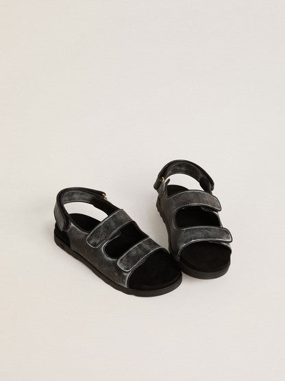 Golden Goose Noa Young sandals in distressed black leather