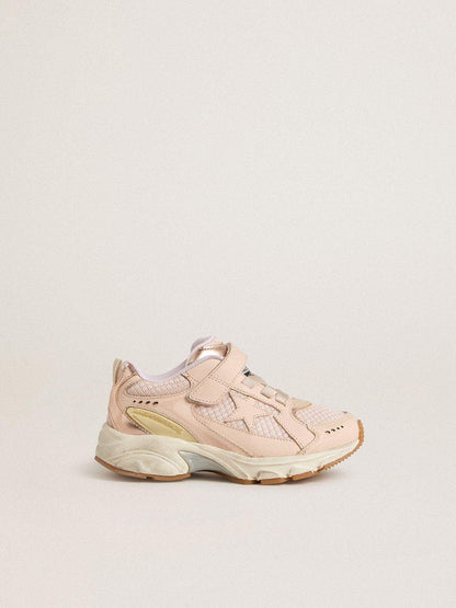 Golden Goose Young Lightstar in pink leather and mesh with pink leather star